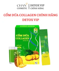 Cốm Dứa Collagen Detox Vip, Detox dứa bổ sung collagen, làm đẹp da, đẹp dáng, chống lão hoá da