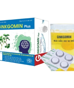 Viên sủi hoạt huyết GINKGOMIN Plus hộp 5 vỉ x 4 viên