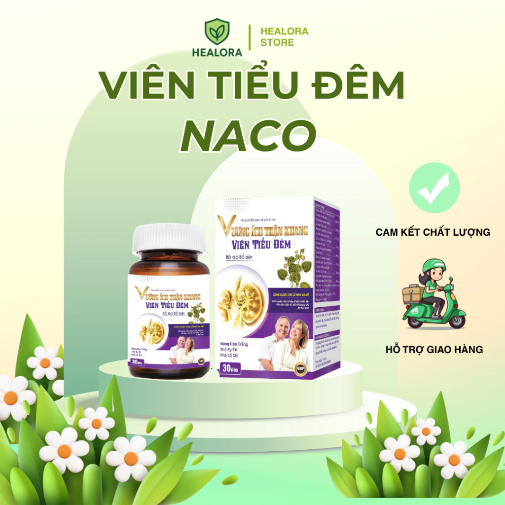 Viên tiểu đêm Vương Ích Thận Khang NACO .Hỗ trợ Giảm tiểu đêm, tiểu buốt, tiểu rắt,tiểu không tự chủ - Ảnh 4